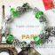 Fashion hot sale love charm bracelet beautiful green cyrstal bead bracelet