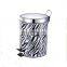 3L bamboo print tin plate rubbish bin  stainless steel trash bin