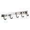 Bathroom 304 Stainless Steel Wall Robe Clothes Hanger Hooks black Wall Mounted