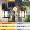American style outdoor Matte Black wall mounted Modern park square garden Motion Sensor Wall Lantern exterior Yard Light