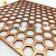 Copper Perforated Sheets Perforation Metal Mesh Ceiling