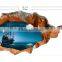 38 Inch Removable wall art sticker 3D Night Boat Wall Decals Wall Hole