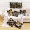45cm Stamping Gold Pillowcase Retro European Style Sofa Cushion Cover Home Decorative Short Plush Pillow Cover Cushion
