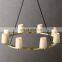 Pauillac Fabric Shade round industrial metal alabaster shade chandelier suitable for ceiling hanging lighting in family hotels