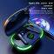 Casque de jeu professionnel en mode gaming Tws avec cas de charge unique et écouteurs Bluetooth BT5.1 dotés de luminescence RGB éclatante