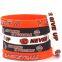 Wholesale in Stock NEVER GIVE up Inspirational Words Silicone Wristband Basketball Fans VICTORY Soft Print Bracelet