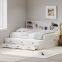 White Modern Wooden Storage Double Bed