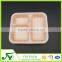 Colorful PP disposable 3-compartment blister food packaging container