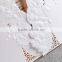 Elegant white laser cut bridal dress wedding invitation with wheat embossed pattern