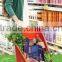 2015 New Arrival! 60L market rolling basket for supermarket with PU wheels