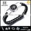Magnetic Buckle Stainless Steel Leather Chain Bracelet