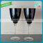 Tall Glass Wine GlassBlack Colored Red Wine Glass Human Blown Black and White Wine Glass