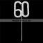 Crystal Rhinestone Number 60 Cake Topper Bling Birthday Wedding Anniversary Decoration
