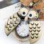 Child style Simple Round Antique Bronze Round Pocket Watch Necklace Pendant Owl Necklace Watch