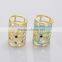 fashionable metal alloy enamel butterfly shape crystal scarf ring