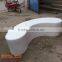 1.8M fiberglass leisure mall waiting rest chair cashew nut arc long stool RUYA factory