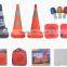 NEW 2016 orange flexible traffic cone height 55cm/55cm folding road cone with light/light weight traffic cone