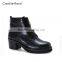 carolie rossi zipper rubber boots half army dms boots