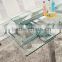 L808G-1 1970s ITALIAN CHROME SILVER GLASS DINING TABLE/DESK/SHOP DISPLAY