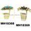 wholesale antique crystal flower metal spike hair combs
