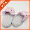 pink fluffy animal home slipper