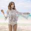 Stitching Crochet Bikini Cover up Hollow Bohemian Beach Blouse