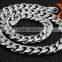 In Stock Best Quality Shiny Polished Silver Mens 15mm wide Cuban Statement Necklace 316l Stainless Steel Curb Chain