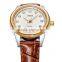 HOT SELLING!China WEIDE Brand Luxury Rose Gold Genuine Leather Waterproof Women Quartz Watch 93009R