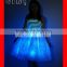 Sparkling Girls White Short Angel Costumes Dress with Wings / Adult Fiber Optic Costumes