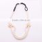 Beautiful girls elegant white pearl hair chains elastic band hair accessories 2016