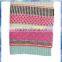 high quality pink fairisle stripe knitted wool scarf /women knitted scarf/striped wool scarf