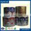 Gold hot stamp metallic anti-counterfeit capsule bottle PET label