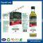 Adhesive waterproof labels for essential glass olive oil bottles