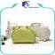Women small leather shell shaped cosmetic makeup bag