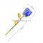 Unique Gold Leaves Royal Blue Rose Romantic Crystal Wedding Door Gifts