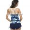 Spaghetti Strap Coconut Tree Digital Printing Sexy Women Bathing Suits Beach Tankini PW- SMR8074
