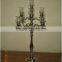 Candelabra 9 Arms, weding crystal gold candelabra with 5 lights 80cm