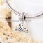 Newest Wedding Style Jewelry 925 Sterling Silver Crown Charm With Pearl
