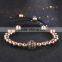 New Diy Design Braiding Macrame Men Silver Plated Bracelets Pave CZ Ball Connector Charm Bracelets