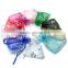 7*9cm In Stock Wholesale High Quality Assorted Color Printed Golden Star & Moon Organza Bag Drawing Bags Beads Backs Gift Pouch