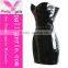Bright Black Pvc Dress Women Leather Corset,Zipper Leather Lingerie Dress Corset 2016