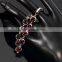 Rellecona 18k white gold plated bracelet big ruby CZ gemstone bridal jewelry