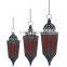 moroccan style red lanterns set of 3