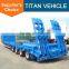 Titan detachable lowboys 3 4 axles tons used semi lowbed trailer with spare tire