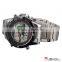 Shark Mens Digital LCD Dual time Quartz Stainless Steel Sport Watch