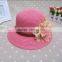 2016 New Fashion Children's Spring Summer Girl Flower Outdoor Travel Prevented Bask Straw Hats