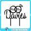 Mr & Mrs In Diamond Ring with Surname Acrylic Wedding Cake Topper