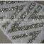 Fashion white velvet fabric collar, rhinestone iron on collar for winter clothing