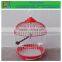 Round wire mesh pet accessory canary bird cage