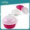 Multifunctional kitchen fruit vegetables wash bowl double-deck round plastic colander and bowl set